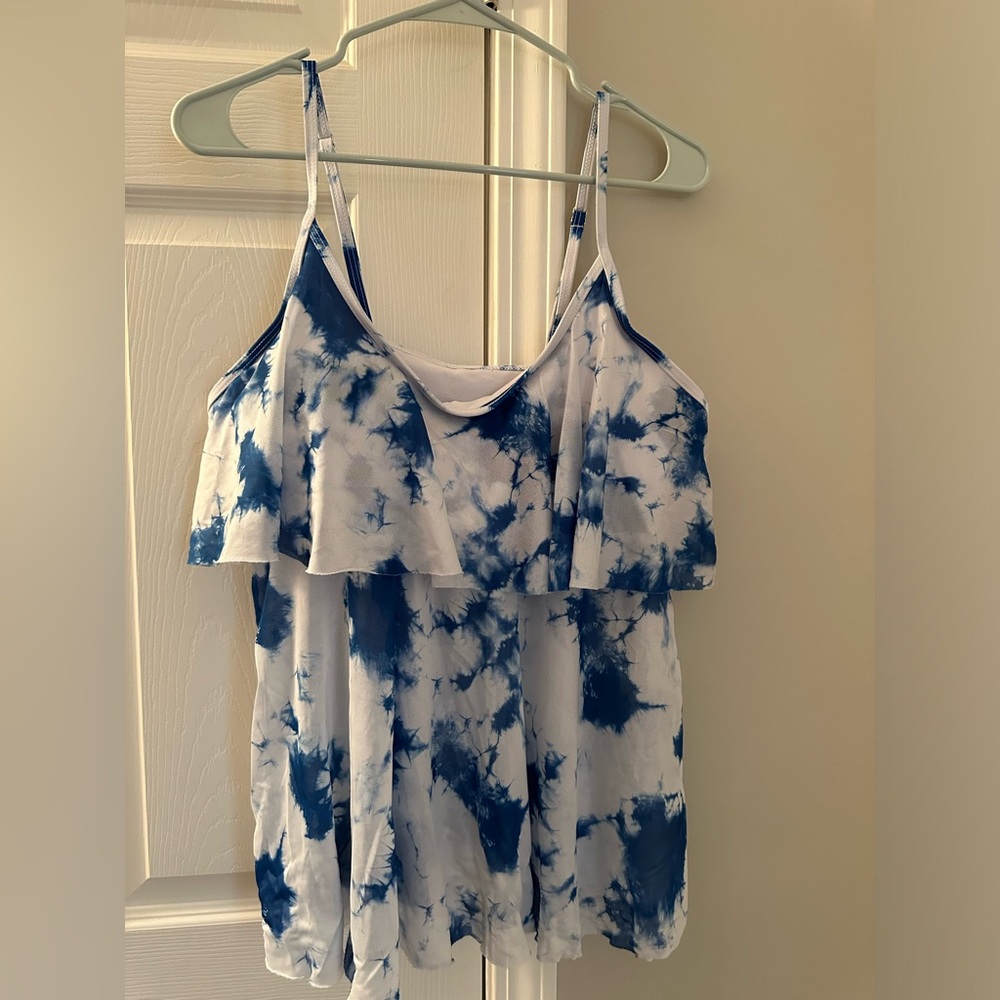 Women’s Blue/White 2XL Swimsuit